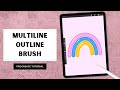 How To Create a Multiline Outline Brush in Procreate (Tutorial)