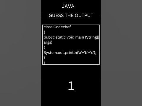 Guess the output of this Java Code. - YouTube