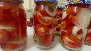 БЕЗУПРЕЧНЫЙ рецепт маринованных ПОМИДОРОВ с ЛУКОМ🍅🧅БЕЗ стерилизации🧑‍🍳МАМА ЛЕНА ГОТОВИТ