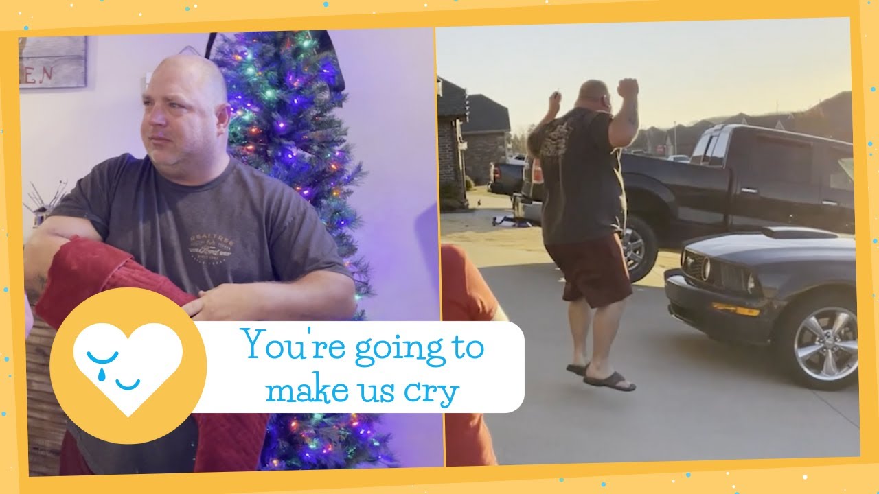Dad Jumps For Joy As He's Surprised With Dream Mustang