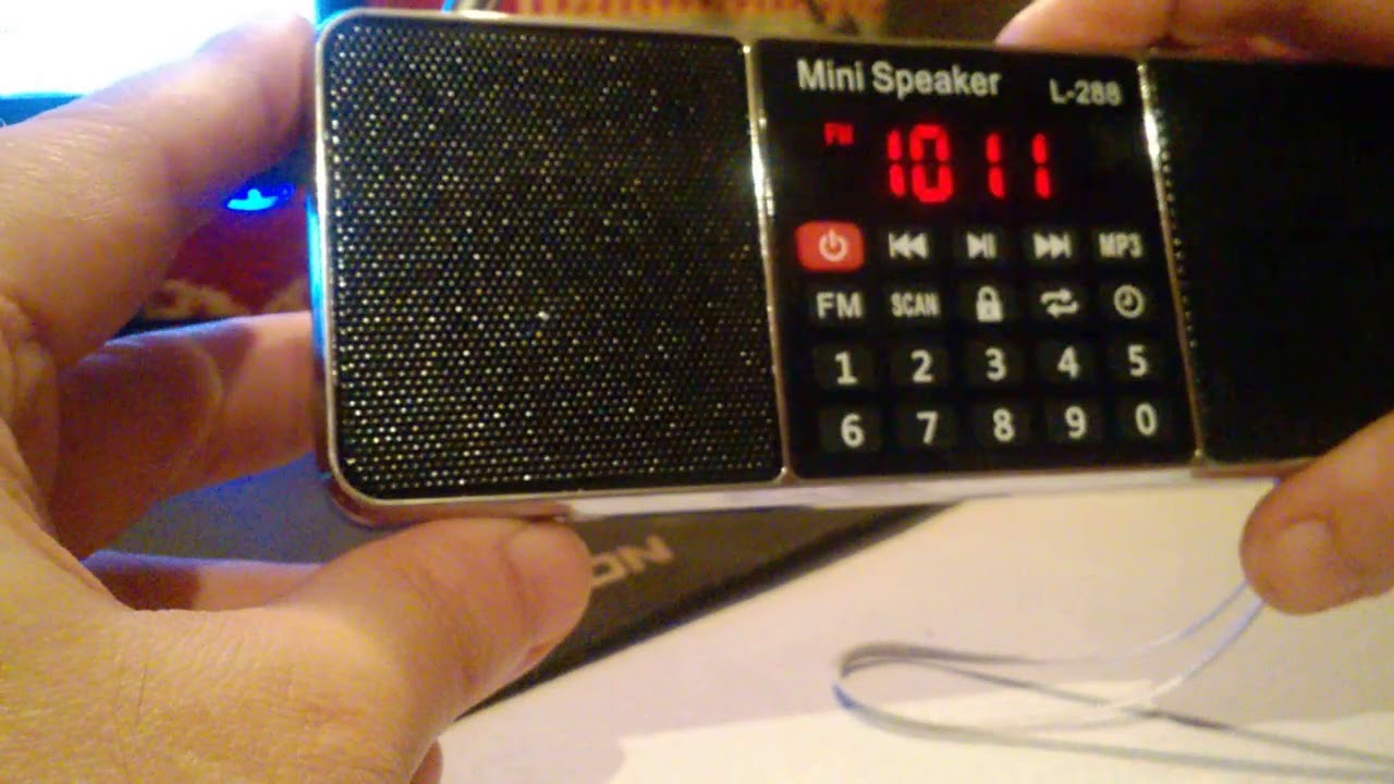 ⁣L-288 мини Портативный FM радио Динамик стерео Music Player с TFcard диск usb