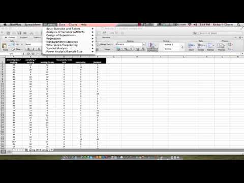 JUS 302 - Generating Descriptive Statistics in StatPlus on a Mac