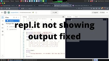 Repl.it website output not showing error fix | runing online code on repl.it error fix