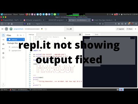 Repl.it website output not showing error fix | runing online code on repl.it error fix