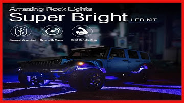 MICTUNING 2nd Gen RGB LED Rock Lights with Bluetooth Controller, Timing Function, Music Mode