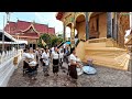 Become a monk  house blessing for good luck friends and family enjoy lao food