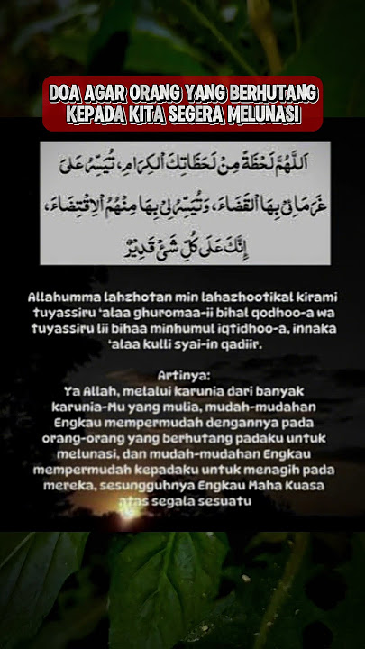 doa agar orang bayar hutang #doa #dzikir