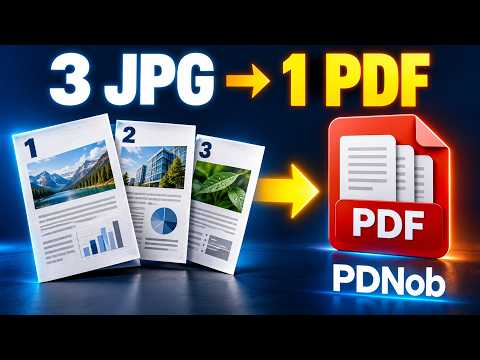 Convert JPG to PDF with free software. Combine multiple images into a single PDF with PDNob.