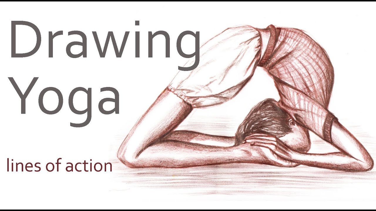 How to draw yoga pose Diamond Pose.Purna Supta Vajrasana. Drawing Art ...