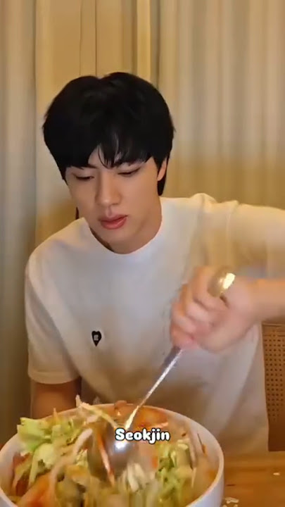 kim seokjin live on Weverse making mulhae 🍜🥗🫕.....
