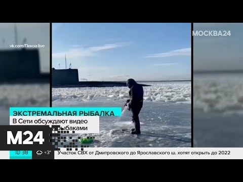 В Сети обсуждают видео с подлодкой и рыбаками - Москва 24