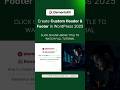 Create Custom Header &amp; Footer in #Wordpress | #Elementor + ElementsKit Full Tutorial 2025.