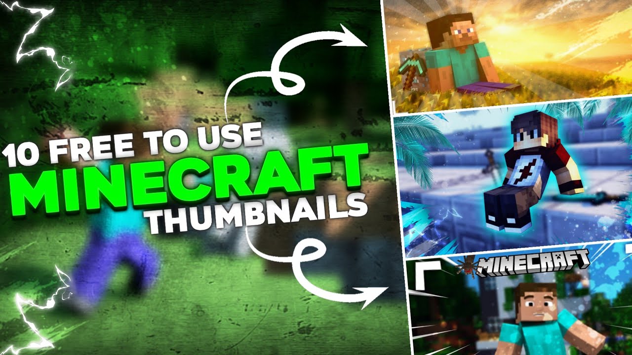 10 Free to use Minecraft thumbnails || Live stream and let's play ...