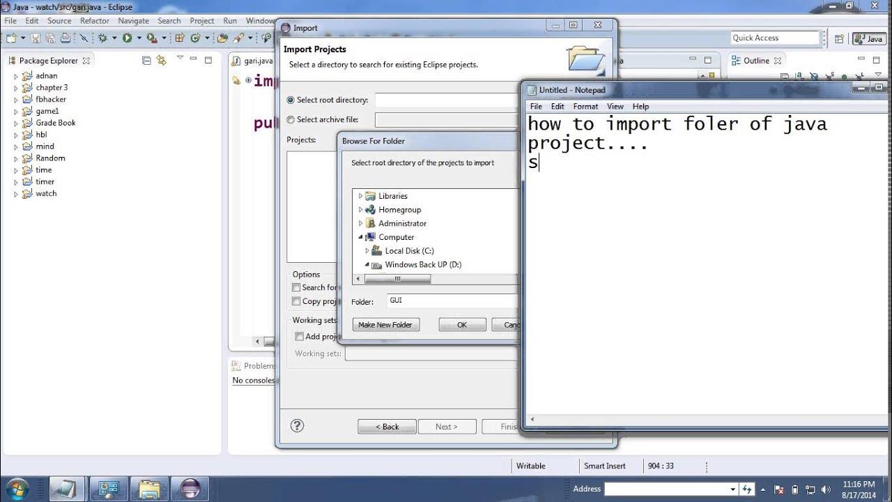 import java project in eclipse - YouTube