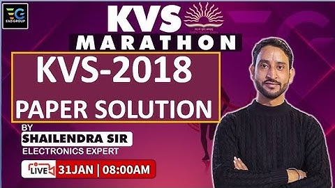 KVS 2018 PAPER SOLUTION   | KVS MARATHON | by Shailendra sir
