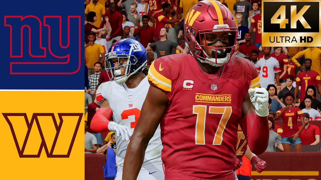 Giants vs Commanders l Week 2 2024 Season (Madden 25 Rosters) l 4K