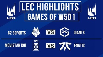 LEC Highlights ALL GAMES Week 5 Day 1 | LEC Spring 2025