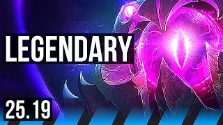 VEL'KOZ vs ORNN (MID) | Rank 2 Vel'Koz, Legendary, 800+ games | TR Challenger | 25.19