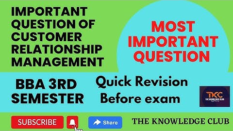 CRM Important Questions #3rdsem #ccsu #graduation #2ndyear