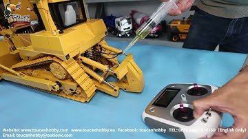 How to fast fill up hydraulic oil for JDM1/14 RC Bulldozer DXR2 Metal Hydraulic loader.