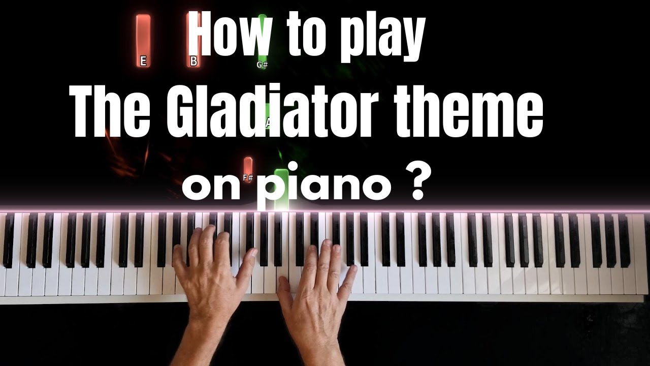 Gladiator visual Piano tutorial with particles