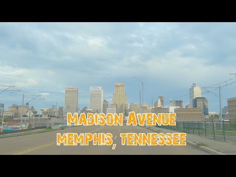 Madison Avenue, Memphis, Tennessee 4K. From Midtown to Downtown.