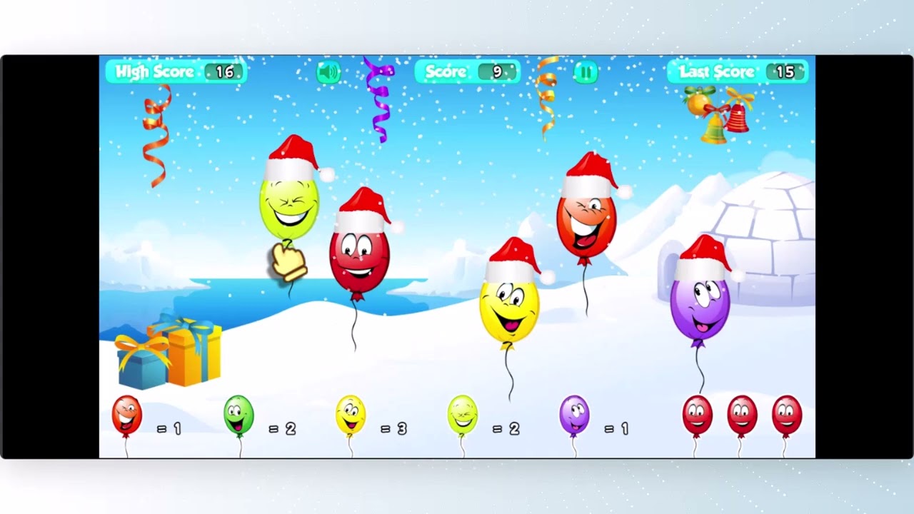 Play Christmas Balloons Game Online Free