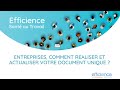 Ref:a6yM5RgXIBU Entreprises, comment realiser et actualiser votre document unique  