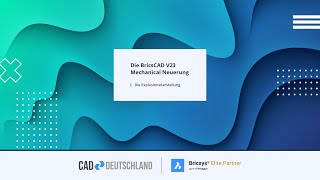 Neue Funktionen In Bricscad Mechanical V23