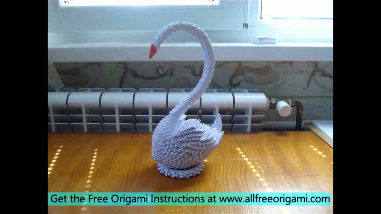origami swan with flapping wings - YouTube