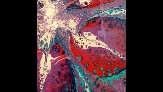 #027 - Poster paint series ~ number 5 ~ Bottle bottom psychedelic flower