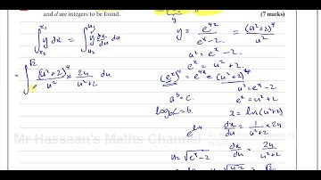 A2 (IAL), Pure Maths, (P4), Text Book, Chapter 6, Ex 6C, page 77, Q6, Integration by Substitution