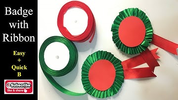 Badge with Ribbon 2022 #shorts #viral  | Ribbon se Badge kaise bnaye (2)