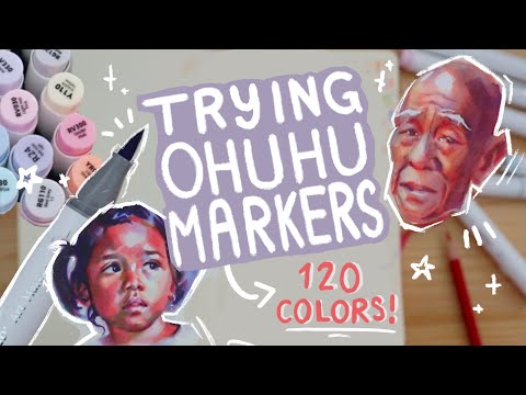 Petite vidéo de présentation des Ohuhu Marker Pens x60 (a base d'eau)