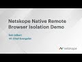 Demo – Remote Browser Isolation