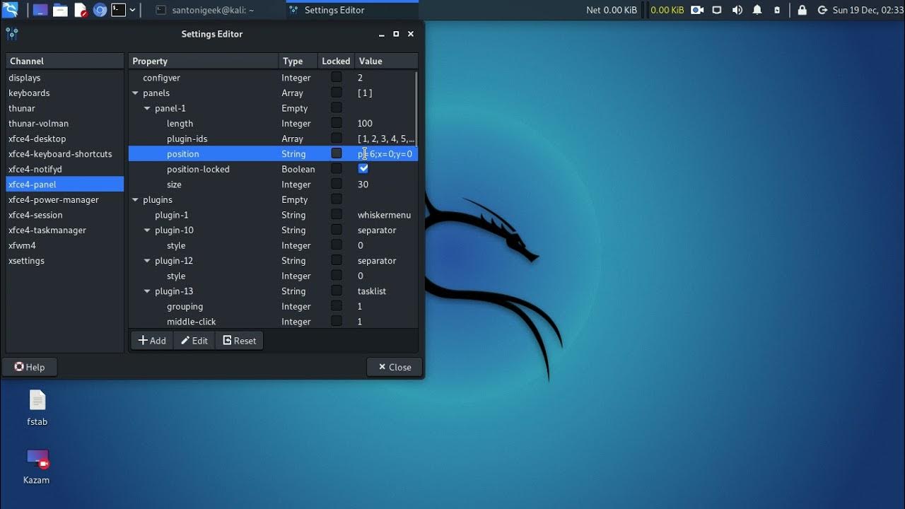 How to move taskbar from top to bottom in kali linux YouTube