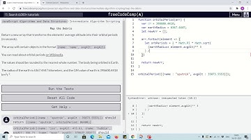 Challenge 21 - map the debris - freecodecamp
