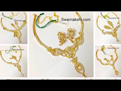 Lakshmi devi earrings Cz stones Chandbali design - Swarnakshi Jewelry