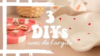 DIY DÉCO: 3 idées déco avec de l'argile auto-durcissante (pour débutant)