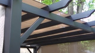 In this video I am showing what it took to set up the pergola with canopy if you are working alone.