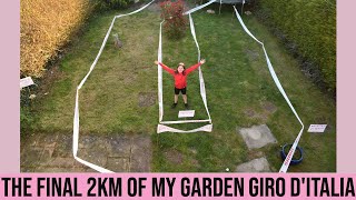 The final 2km of my Giro D’Italia time trial around my garden