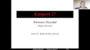 Category O. Lecture 13: Kazhdan-Lusztig conjecture (by Walter Mazorchuk)