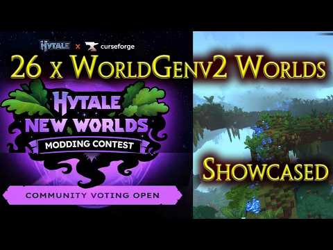 HYTALE | 26 x WorldGen V2 World Contest Entries Showcase | Hytale New Worlds Modding Contest