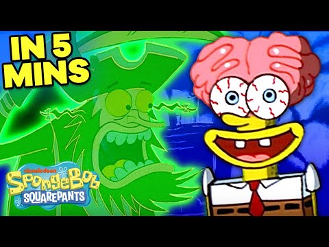 SpongeBob Loses His Head in 5 Minutes! 🍍👻 