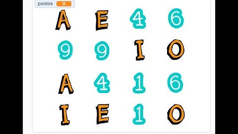SCRATCH - AULA 2 - JOGO DA MEMÓRIA - NUMERAIS E VOGAIS