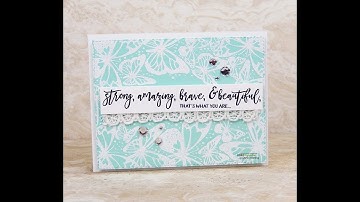 Unity Quick Tip: Clean and Simple Heat Embossed Butterfly Card