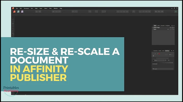 How to Re-Size & Re-Scale a Document - Affinity Publisher