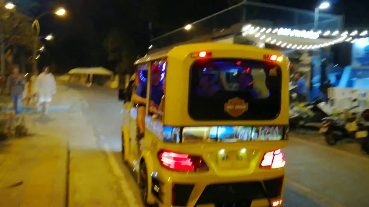 Ночной Пхукет район пляжа Ката.Thailand Phuket beach Kata.2017