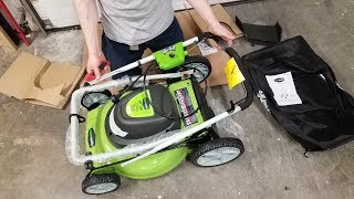 Greenworks 20 (25022) Corded Mower Unboxing & Assembly
