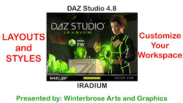 DAZ Studio 4.8 -  Layouts and Styles, Customizing Your Workspace